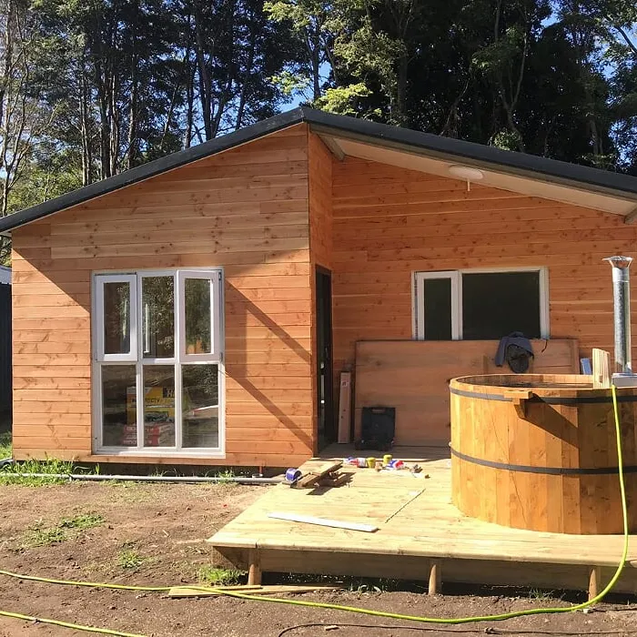 Casas préabricadas, pequenas casas de reboque, kit pequeno