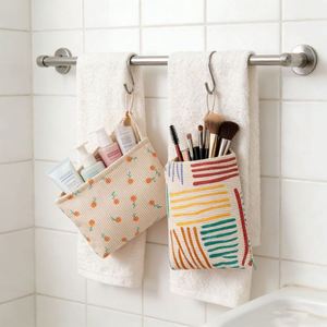 Wholesale Corduroy Cosmetic Bag Large Capacity Portable Makeup Brush & <b>Lipstick</b> Organizer - Product Image 4