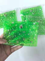Porte-cartes en PVC avec bouton pression, mini porte-monnaie à paillettes, clip pour carte de repas, porte-monnaie, porte-carte d'identité d'étudiant, porte-document