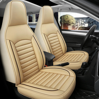Fundas de Asiento de Coche Universales de PVC Protectoras en Negro y Rojo para Toyota Corolla Camry, Juego Completo Impermeable de Poliuretano