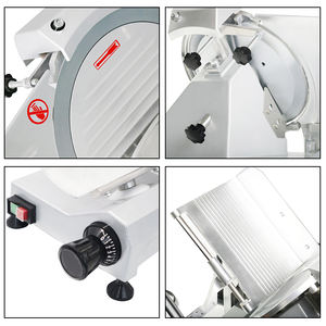 Nuova Affettatrice Semiautomatica Mini da 220 mm in Lega di Alluminio da 180W per Carne Congelata Pancetta e Salsicce per Uso Domestico e Ristorante - Product Image 3