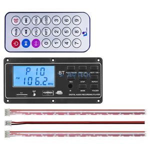 Alta qualidade 12V <span class=keywords><strong>Bluetooth</strong></span> MP3 placa decodificadora Receber módulo acessório USB/FM decodificador de áudio display LCD - Product Image 1
