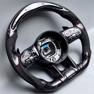 Volant en fibre de carbone forgé sur mesure pour <span class=keywords><strong>Mercedes</strong></span> Benz AMG GT C190 W205 C205 W177 W290 W217 S63 G63 GT63 GTS GTR - Product Image 1