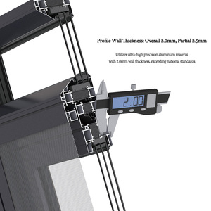 Cửa sổ nhôm kính hai lớp hiện đại phong cách xoay cách âm và cách nhiệt cho ngôi nhà & biệt thự - Product Image 3