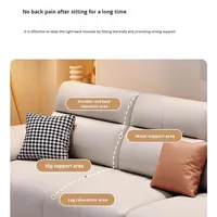 Blaues Modernes Einfaches Dreisitzer-Modulares Kleines Apartment-Sofa aus Echtleder mit Edelstahl und Schwammfüllung