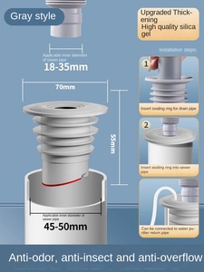 Joint d'étanchéité en silicone durable anti-odeur et anti-refoulement pour salle de bain, cuisine, toilettes et drainage des égouts - Product Image 4