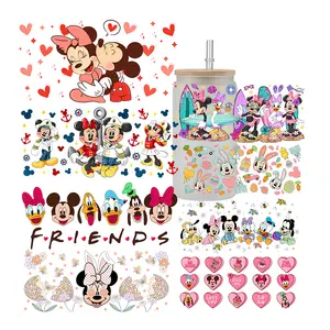 Factory first-hand price decals by roll anime glass stickers uv printing Super cartoon uv dtf transfers