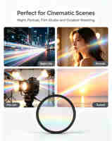 Filtre de couleur effet goutte de pluie arc-en-ciel en verre avec cadre en aluminium étanche OEM 37-82 mm pour objectifs d'appareil photo reflex numérique