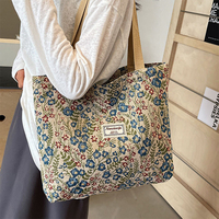 Logotipo personalizado de gran capacidad, nuevo bolso de mano de moda y versátil para mujer, bolso de lona para clase de estudiante, bolso de compras sencillo, bolso de mano