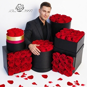 Ingrosso san valentino regalo per la festa della mamma lunga durata di veri e propri fiori immortali stabilizzati per sempre eterna conservata rosa in scatola - Product Image 4