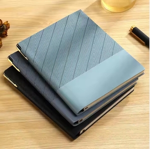 Wholesale Office Custom Logo <b>Leather</b> Notebook Personalized PU Notebook Printing logo Office Notebook - Product Image 3