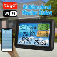 Station météo intelligente sans fil WiFi Tuya avec écran, alimentation USB, température et humidité intérieure/extérieure, prévisions météorologiques