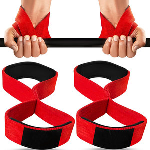 Latest Design Customizable Weightlifting Figure 8 Straps-Breathable Adjustable Anti-Slip High <b>Stretch</b> High Quality Custom Logo - Product Image 1