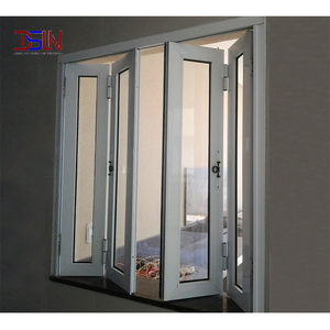 Fenêtre pliante moderne en PVC-U à double vitrage, système de verre vertical insonorisé pour cuisine, logement résidentiel, salle de bain - Product Image 1