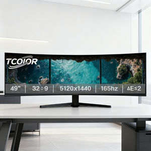شاشة ألعاب منحنية 49 بوصة بتقنية HDR، شاشة LCD منخفضة الضوء الأزرق، 165 هرتز، دقة 5K، قابلة لتعديل الارتفاع، مع سماعات مدمجة للتداول - Product Image 1