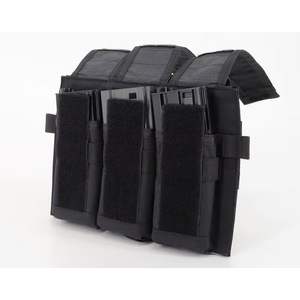 Panel Táctico Frontal Triple para Cargadores AVS con Solapa Desmontable y Gancho y Bucle para Chaleco, Accesorios de Paintball AEG - Product Image 3