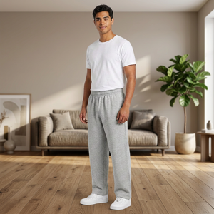 Pantalon de survêtement droit en coton pour homme, doux, extensible, respirant, écologique, léger, décontracté, streetwear, vêtement d'entraînement - Product Image 1