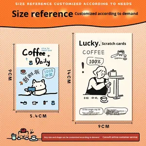 Modieuze Zwarte Koffie Prijskaart Creatieve Cartoon Smaak Introductie Kaart Melk Thee Winkel Drankwinkel Prijstekening - Product Image 2
