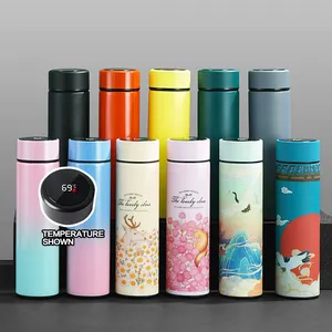 Wholesale Vacuum Insulated Stainless Steel Temperature Display Water Bottle Double Wall Vacuum Bottles Thermos Vacuum Flask