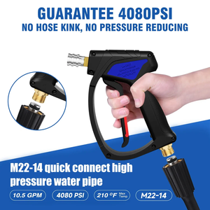 <span class=keywords><strong>Pistolet</strong></span> à eau haute pression 5 buses pour le nettoyage de voiture pour Karche Nilfisk Parkside Bosch Lavor nettoyeurs haute pression neige mousse pointe pivotante - Product Image 2