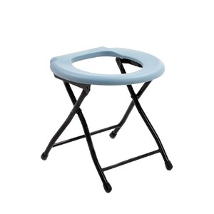 <b>Portable</b> Toilet Seat O Shaped Foldable Iron <b>Commode</b> Chair For Pregnant Women And Elderly Home Use - Product Image 3