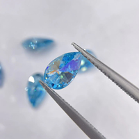 Moissanite bleu glacier Diamant VVS1 Prix par carat Goutte d'eau Moissanite coupe poire Diamant libre bleu glace