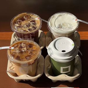 Gobelets en plastique transparent jetables pour café glacé avec couvercle, logo personnalisé, 12/14/18/20/24/16 oz - Product Image 4