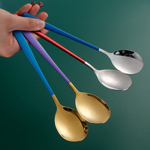 Juego de cucharillas antiadherentes para el hogar McDonald's café <span class=keywords><strong>helado</strong></span> de acero inoxidable cuchara de café creativa juego de cubiertos Besteck - Product Image 4