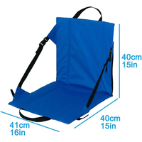 Coussin de chaise de pique-nique portable personnalisé, coussin de siège de camping extérieur, coussin de siège pliable pour stade sportif avec sangle de transport