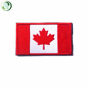 Kustom bendera Kanada lencana bordir tambal ransel taktis dengan <span class=keywords><strong>Hook</strong></span> & <span class=keywords><strong>Loop</strong></span> - Product Image 3