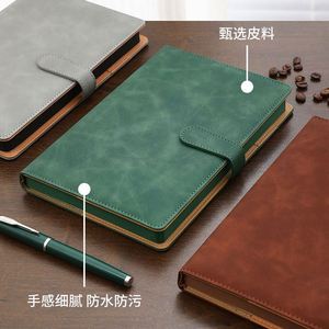 Carnet A5 en PU, couverture rigide, fermeture magnétique, agenda professionnel de haute qualité, bordure des pages huilée, logo personnalisé pour entreprise, cadeaux d'affaires - Product Image 4