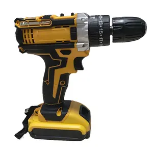 21v Cordless Lithium Ion Impact Drill Industrial High Power Charging Hammer Drill Hammer 3 Function Electric Impact Tool