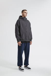 Sweat à capuche en molleton <span class=keywords><strong>Ninja</strong></span> pour homme, poids lourd personnalisé, 350 g, 500 g/m², imprimé DTG, ample, surdimensionné, à fermeture éclair, pour streetwear d'hiver - Product Image 6