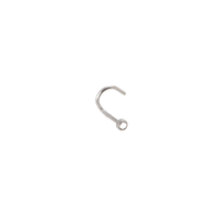 G23 Titanium Flat Back Bezel Set Jeweled Nose Screw Body Jewelry Flat Head with Octane Gem