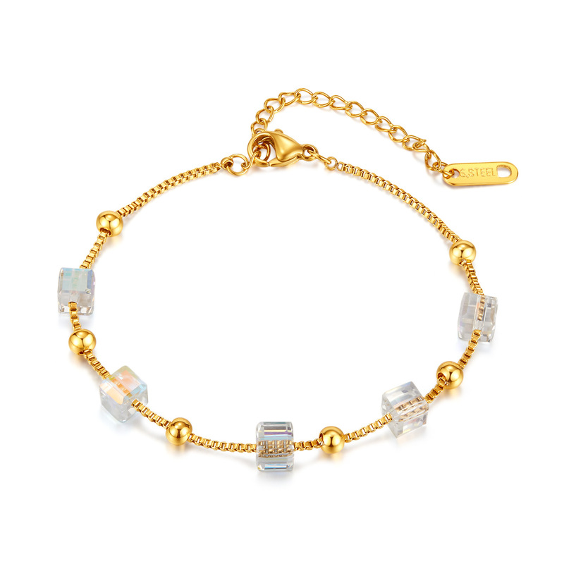 Luxury Bead Bracelet Gold Plated Stainless