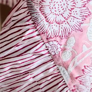 <span class=keywords><strong>Tovaglia</strong></span> in <span class=keywords><strong>Cotone</strong></span> 100% con Design Personalizzato, 60 Pollici, Motivo a Righe e Fiori, Colore <span class=keywords><strong>Rosa</strong></span> - Product Image 5