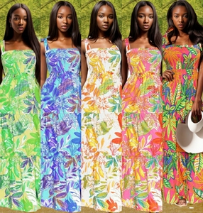 Vestido Largo Ajustable con Estampado Colorido para la Playa, Verano, Moda, Nuevos Materiales al por Mayor - Product Image 2