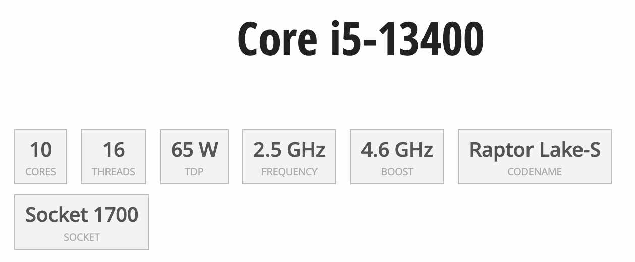 I5-13400 [Nuevo en caja con garantía de 3 años]