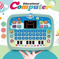 Tablette pour enfants Tablette d'apprentissage pour tout-petits avec écran LED Enseigner les chiffres de l'alphabet Mot Musique Mathématiques