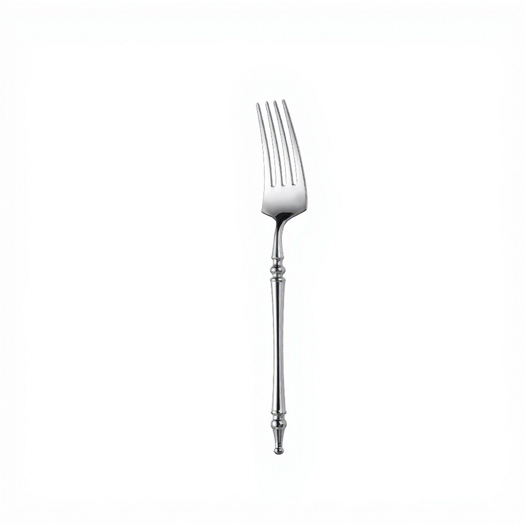 Tenedor de mesa plateado