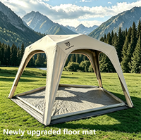 Tente dôme gonflable à cinq côtés, grand espace, protection UV, imperméable, installation rapide, abri pour le camping en plein air