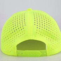 Gorra de Béisbol Personalizada de 5 Paneles, Impermeable, de Poliéster, con Orificios Cortados a Láser, Gorra Deportiva para Papá, Gorra de Golf Perforada, Diseño de Gorra con Cuerda, Logotipo de Parche