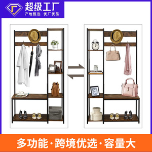 Floor-standing clothes <b>rack</b>, simple coat <b>rack</b> for bedroom, hanging clothes <b>rack</b>, standing clothes <b>rack</b>, storage <b>shelf</b>, - Product Image 2