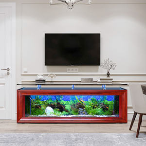 Support de télévision en verre sur pied - Forme d'angle personnalisée, filtration latérale/arrière, pour salon et bureau - Product Image 5