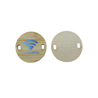 Étiquette NFC en bois personnalisée pré-imprimée, carte en bois NFC, carte-clé en bambou, étiquette RFID