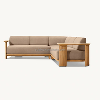 LUXORA Ensemble de patio extérieur et de jardin Hôtel Dune Teck Personnalisable Sectionnel Moderne de Luxe Mobilier d'extérieur Canapé de cour