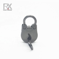 Cadenas en forme d'ours de couleur de pistolet en alliage de Zinc avec boucle de verrouillage à clé en métal pour fermeture de sac boîte à bijoux accessoire de valise à bagages