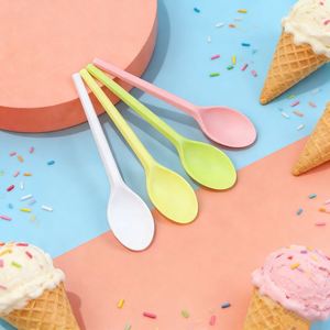 Cucharas de Helado Biodegradables de Almidón de Maíz al por Mayor, Cubiertos Desechables Ecológicos con Muestras Gratis - Product Image 2