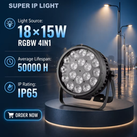 Projecteur LED Wash Par RGBW IP65 18x15W DMX RDM à lentilles multiples pour éclairage extérieur de scène et événements