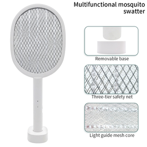 HXP raket nyamuk elektrik 2-in-1, raket serangga lalat elektrik Tipe C dapat diisi ulang - Product Image 2